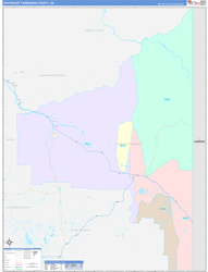Southeast Fairbanks Borough (County) ColorCast Wall Map